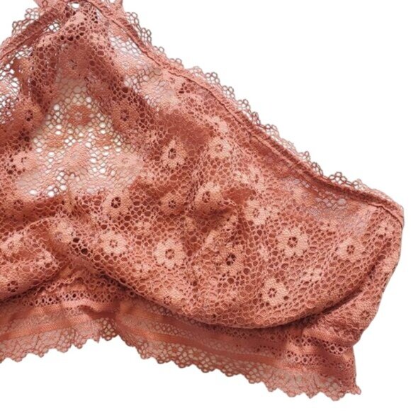 Victoria's Secret Burnt Orange Lace High Neck Bralette M New without Paper Tag - Picture 5 of 6